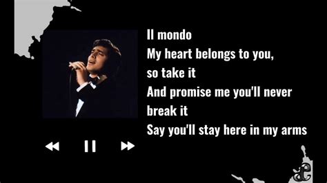 lyrics of il mondo|el mundo lyrics english.